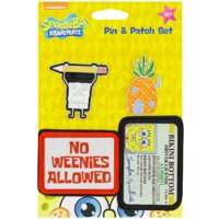 Set De Alfileres Y Parches Concept One De Bob Esponja, 4 Piezas