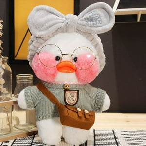 Veatool - Juguete De Peluche De Pato, 30Cm, Patito De Peluche Con Vestido De Lente Y Accesorios, Juguete De Peluche De Pato Para Niños Y Niñas, Juguetes De Peluche Diy Abrazables