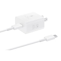 Cargador De Pared Samsung Con Adaptador De Corriente De 25 W Con Cable, Color Blanco