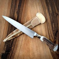 Entreparrilleros.Cl - Cuchillo Artesanal Roseta Ciervo 20""