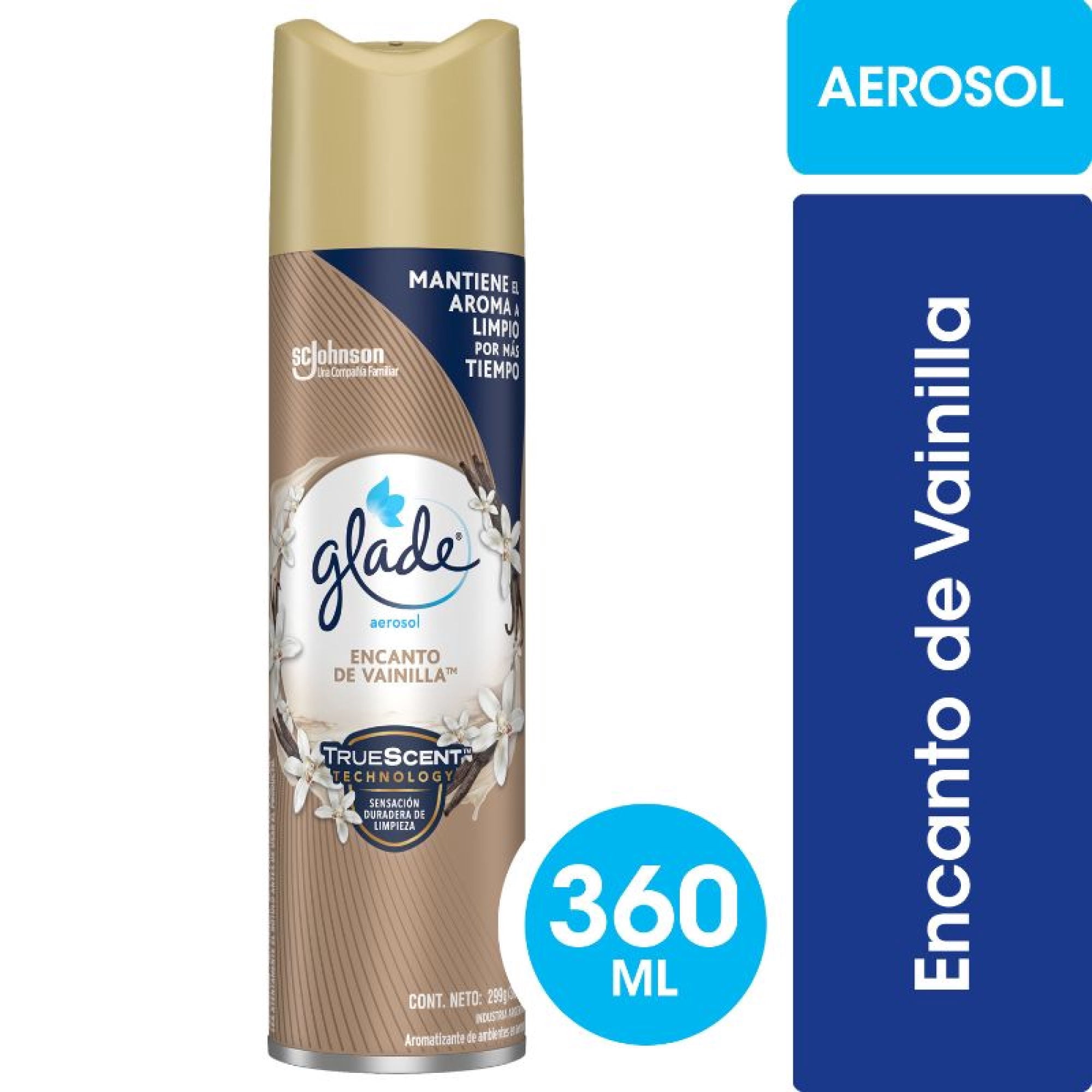 Desodorante Ambiental Aerosol Encanto De Vainilla Blister 360 ml Glade