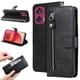 thumbnail image 1 of Funda con Cremallera para Motorola Edge 50 Fusion, Carcasa Cartera de Cuero PU con Soporte y Tarjetero, 1 of 5