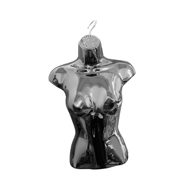 Maniquí femenino Torso exhibición Torso cuerpo ropa interior exhibición espalda hueca cuerpo maniquí gancho colgante para tienda espectáculos de ropa Negro