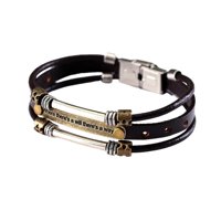 Magideal - Pulsera De Cuero Para Hombre, Regalos Para Hombres, Pulsera De Cuero, Marrón, Regalos De Graduación, Joyería Del Día Del Padre Para Hombres, Novio, Estilo A