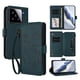 thumbnail image 1 of Funda Cartera Mariposa para [Xiaomi 15] con Soporte y Cremallera Verde oscuro, 1 of 6