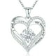 thumbnail image 1 of Collar colgante de amor de amor con piedra de nacimiento Zirconia, regalo de joyería de las mujeres para la Navidad, cumpleaños, aniversario, 1 of 5