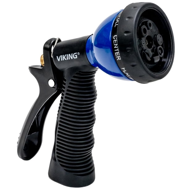 Boquilla para manguera VIKING de 8 patrones de rociado, ajustable y de alta resistencia