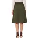 thumbnail image 3 of INSPIRE CHIC Falda Midi de Pana de Cintura Alta para Mujer, Línea A, con Botones al Frente, Plisada, con Cinturón y Bolsillos Verde S, 3 of 6