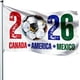 thumbnail image 1 of Bandera Shrandi Copa Mundial 2026 152 x 91 cm para exterior, 1 of 9