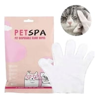 Metalfer - Guantes Desechables De 6 Piezas Para Mascotas Gato Perro Blanco