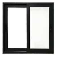 Windoor - Ventana Termopanel Aluminio Rpt Premium 73S 120X120Cm Vidrio De Seguridad Templado- Negro