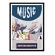 thumbnail image 1 of Cuadro Music Instruments con Marco Negro 50x40 CM, 1 of 1