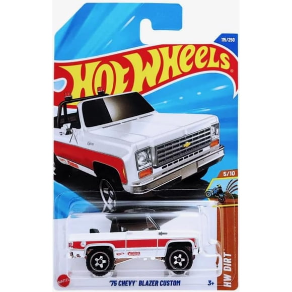 Auto de metal Hot Wheels '75 Chevy Blazer Custom blanco 1:64