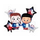 thumbnail image 1 of Set 6 Globos Metalicos Estrellas Niños Fiestas Patrias Cotillon, 1 of 3
