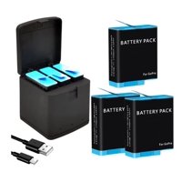 Genérico - Kit Cargador Triple + 3 Baterías Gopro 9, 10, 11, 12 Alternativa