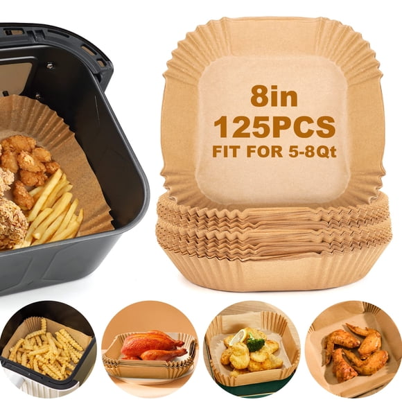 Forros de papel Air Fryer Vailnd 125 unidades de papel pergamino de 20 cm