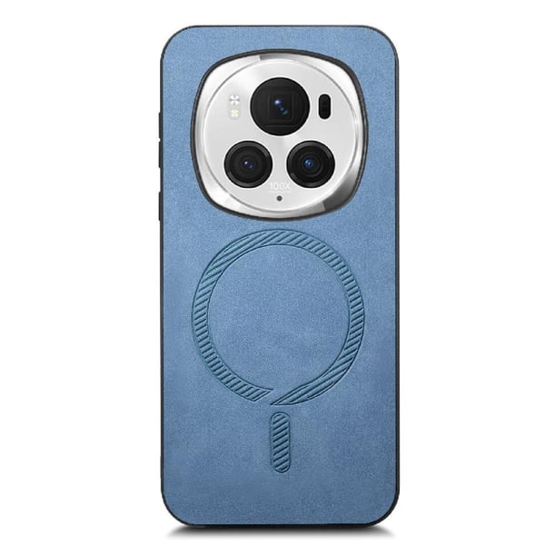 Magnetic Slim Case for Honor Magic 6 Pro with Camera Guard & Anti-Scratch Back Blue
