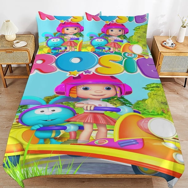 Everything's Rosie Bedding Sets Ultra Soft Skin-Friendly Duvet Cover 3 Piece, Cute Comforter Cover Bed Set for Boys Girls Kids