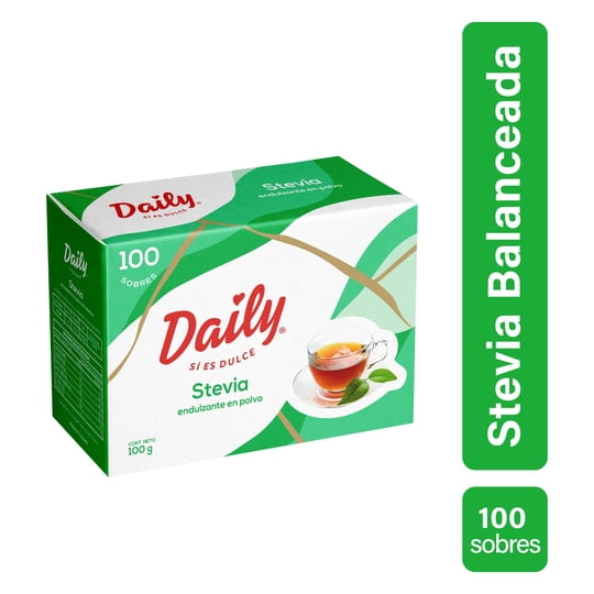Endulzante Polvo Stevia Sachet 100 Daily