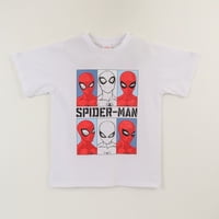 Polera Manga Corta Niño Blanco Spiderman Face Marvel