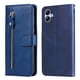 thumbnail image 4 of Funda tipo cartera para Samsung Galaxy A04E 4G con bolsillo con cremallera y ranuras para tarjetas – Función de soporte Azul, 4 of 6