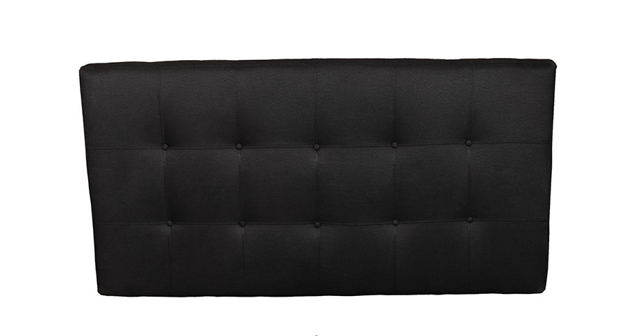 Muebles New - Respaldo Dos Plazas Negro Lino