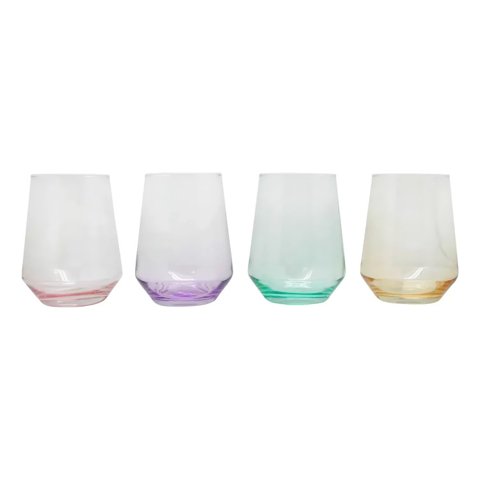 Set De 4 Vasos Glasso Fondo Color - Colores