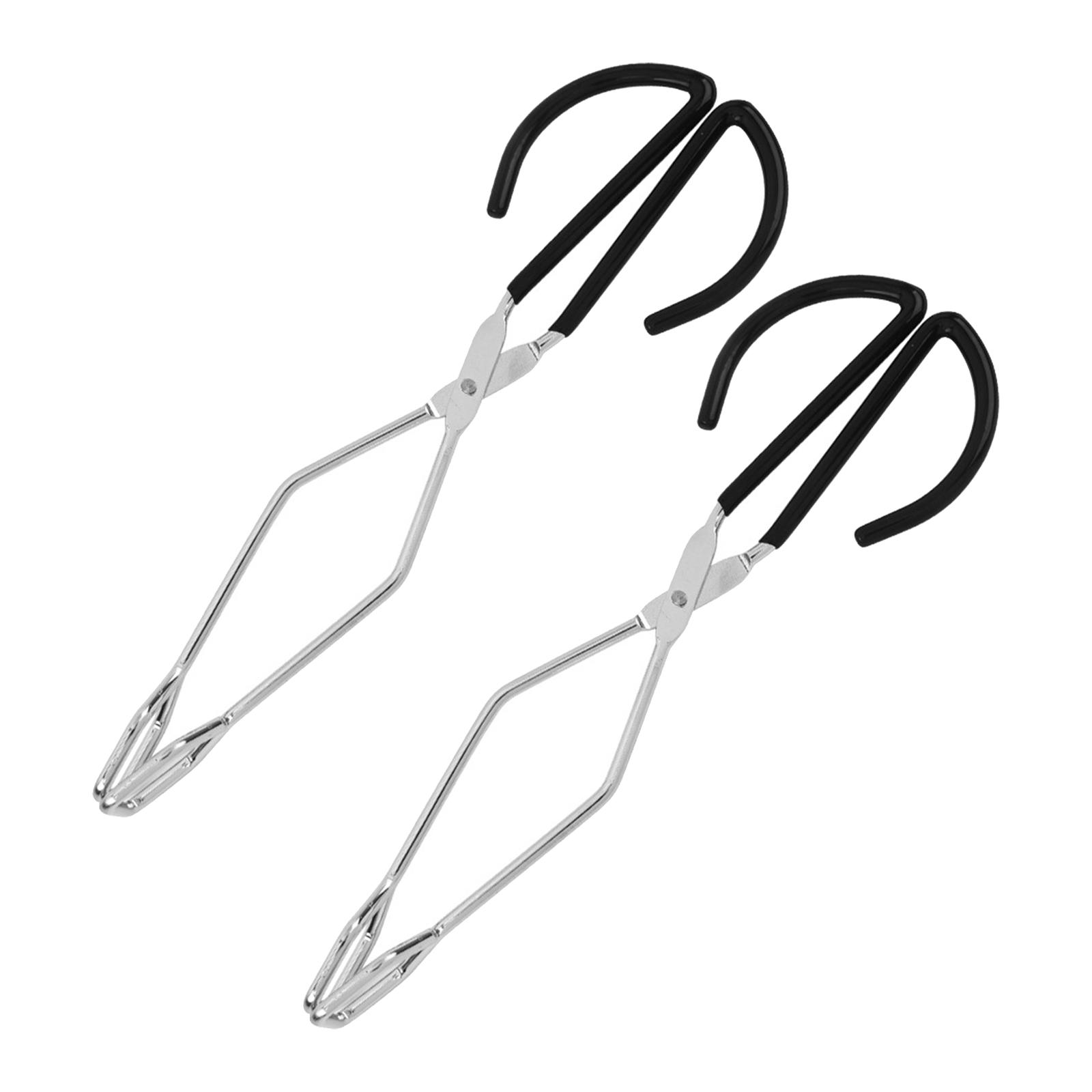 Magideal - 2 Piezas De Tijera De Tijera Pinzas De Barbacoa De 10 Pulgadas Resistentes Al Calor Con Mango Suave Para Cocinar Pinzas Tonque Para Barbacoa De Picnic