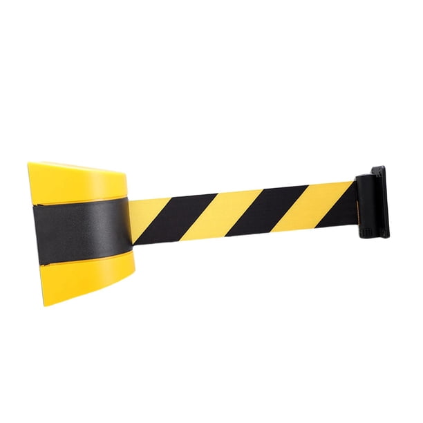 Barrera de pared de multitudes, barrera de cinturón montada en la pared, de control de multitudes fija para estadios, desfiles, , 300cm amarillo
