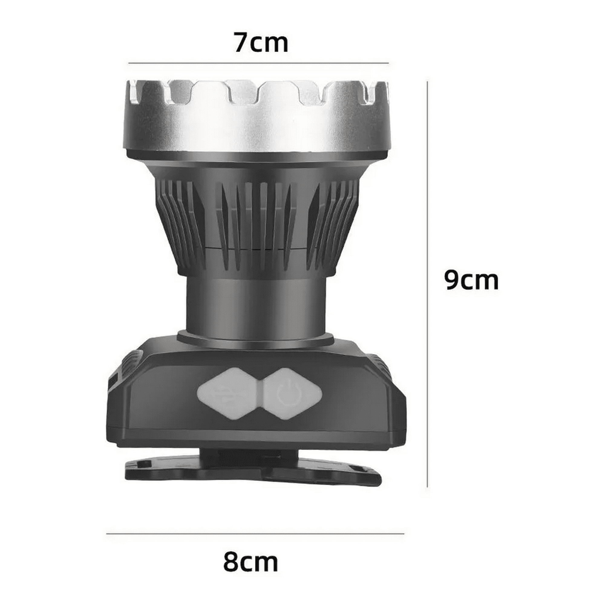 Genérico - Linterna Led Minero Cabeza Cintillo Usb Led Xhp50 Recarga