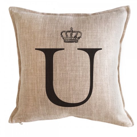 Tuyo Print - Cojín Letra Corona U 45X45