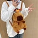thumbnail image 4 of Mochila Capibara Kawaii Bolso Felpa Carpincho Animal Marrón Felpa Suave. 32 cm de altura x 22 de ancho, 4 of 4