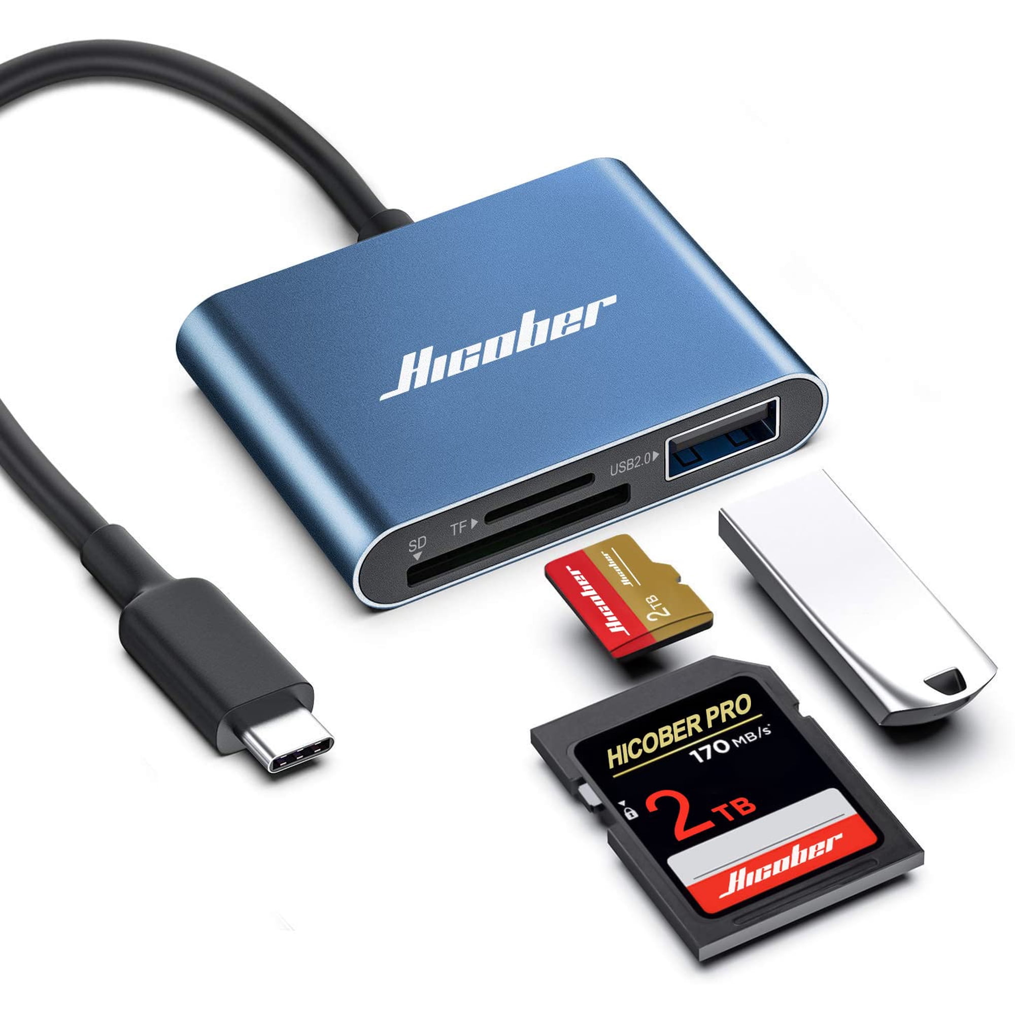 Lector De Tarjetas Usb C A Sd Hicober De 2 Tb De Capacidad Para Macbook