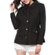 thumbnail image 2 of INSPIRE CHIC Chaquetas Utilitarias para Mujeres de Regreso a Clases con Cintura de Cordón, Bolsillo con Solapa, Cremallera y Botones, Negro L, 2 of 7