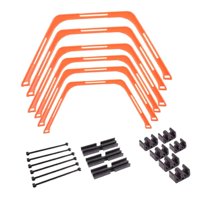 Ioensy - Juego De Anillos De Agilidad Hexagonales, Escalera De Entrenamiento De Agilidad Y Velocidad Flexible Para Deportes En Casa, Gimnasio, Color Naranja