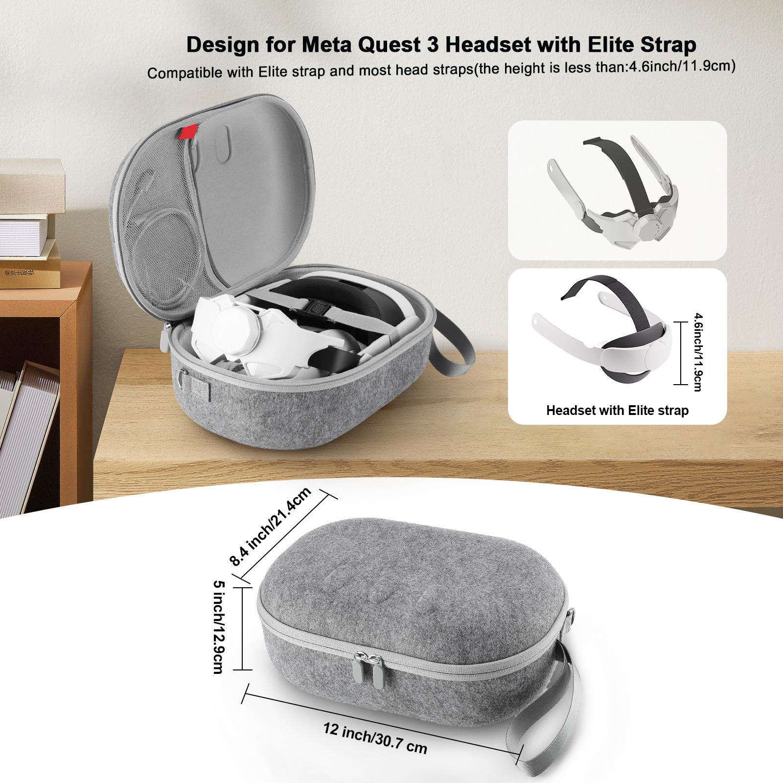 Maletín Aaronmei Para Gafas Meta Quest 3 Blanco