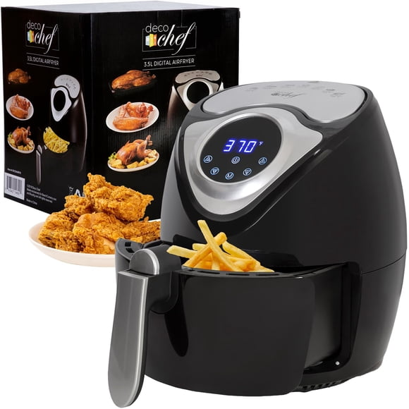Freidora Deco Chef XL, 3,7 cuartos de galón digital, 7 programas