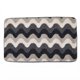thumbnail image 1 of Alfombra de baño absorbente antideslizante lavable a máquina REGALWOVEN, alfombra de baño geométrica, alfombra de baño de felpa para bañera, ducha y lavabo, decoración del hogar negro 24" x 16", 1 of 7