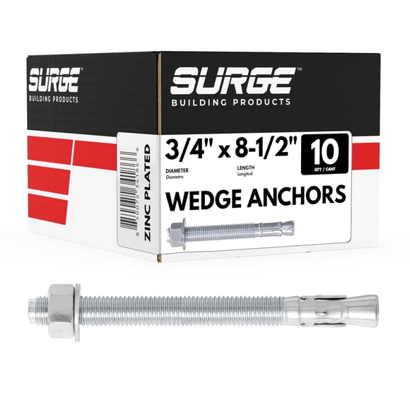 Anclajes de cuña SURGE BUILDING PRODUCTS 21 cm 3/4 in – paquete de 10