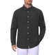 thumbnail image 5 of INSPIRE CHIC Camisas de Vestir para Hombres de Regreso a Clases Manga Larga con Botones Camisa de Contraste de Negocios L Negro, 5 of 6