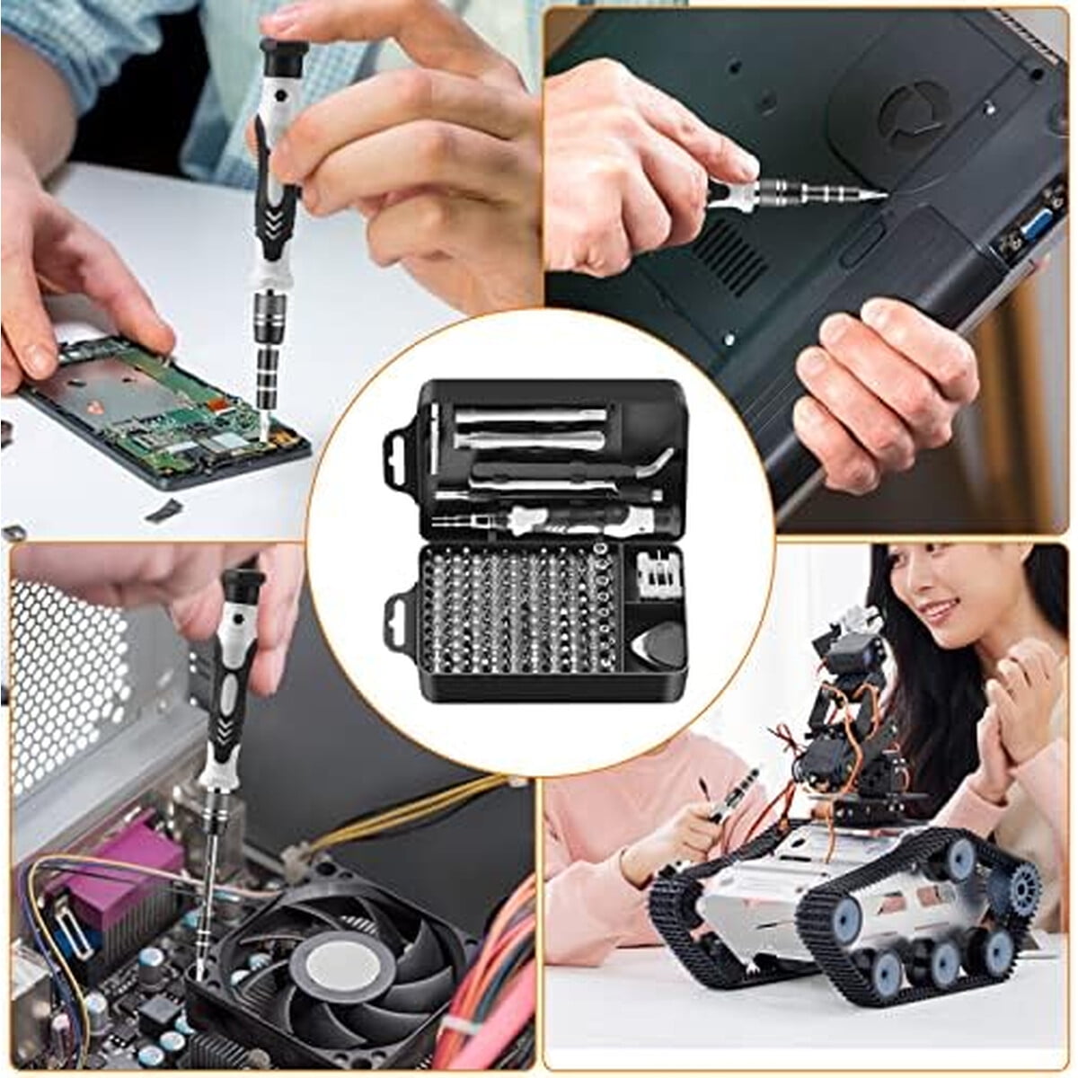 Set Destornilladores Precisión Necamocu 115 En 1 Magnético Crv