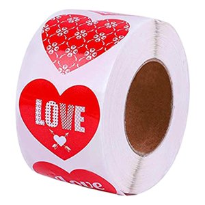 Bothyi - Etiquetas Engomadas En Forma De Corazón Etiquetas Para Tarjetas Scrapbooking Cajas De Embalaje Año Nuevo