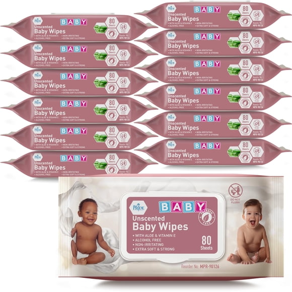 Toallitas para bebés MED PRIDE 960 sin perfume Aloe & E