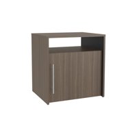 Fm Furniture - Velador Con 1 Puerta 54,1X52X42,3 Cm Café Y Negro
