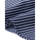 thumbnail image 5 of INSPIRE CHIC Vestido de trabajo a rayas para mujer con cuello de solapa, cintura con lazo, botones, manga corta, largo casual, talla S, azul oscuro, 5 of 6