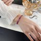 thumbnail image 4 of Pulseras Tipo Brazalete de Doble Fila para Mujer Abiertas de Moda Pulsera Roja / Azul CZ Brazaletes de Plata Esterlina 925 Joyería Accesorio Perfecto para Cumpleaños Aniversario Boda 7 Pulgadas, 4 of 6
