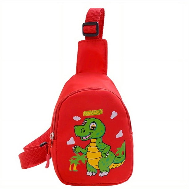 Children's Cartoon Dinosaur Sling Bag Shoulder Bag Mini Chest Bag For Travle