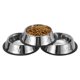 thumbnail image 1 of Uxcell Cuenco de Acero Inoxidable para Perros, Cuenco de Comida y Agua con Base de Silicona Antideslizante, Plato de Alimentación (6.8oz, Silver Paw, 3Pcs), para Cachorros/Gatos, 1 of 7