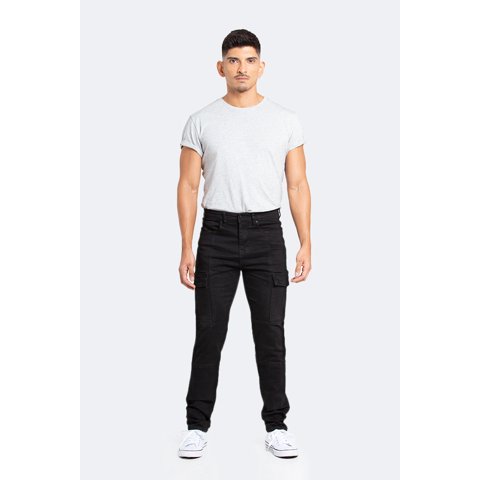 Idem - Jeans Hombre Cargo Negro Oscuro 42