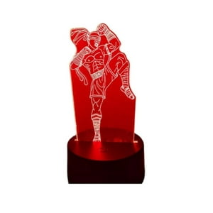 Lelumania - Lampara Ilusion 3D League Of Legends De 7 Colores, Base Touch